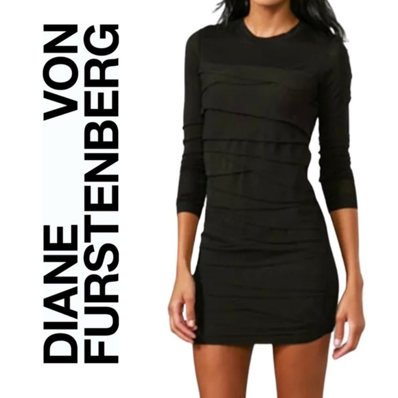 Diane Von Furstenberg Dresses & Skirts - $440 DIANE VON FURSTENBERG Bandot Mini Sheath Dress, Large, Black